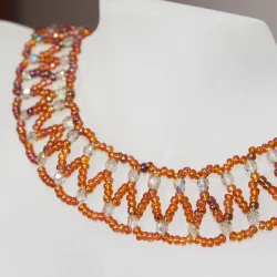 Necklace - Dentelle Cordelia - Necklace - Laiton bronze
